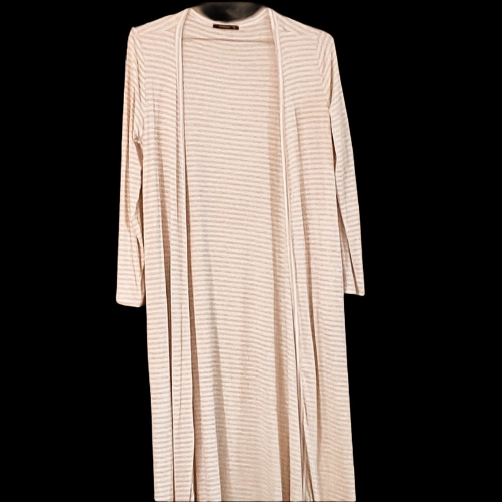 Lightweight Striped Duster Cardigan